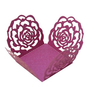 Emballages en papier <span class=keywords><strong>chocolat</strong></span>é ajourés en dentelle rose, plateaux à bonbons pour fêtes de mariage, boîtes à dragées découpées au laser en forme de rose pour <span class=keywords><strong>Ferrero</strong></span> <span class=keywords><strong>Rocher</strong></span> - Product Image 4