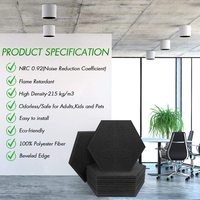 Décoration hexagonale pour studio d'enregistrement de cinéma, panneau acoustique absorbant le son pour mur