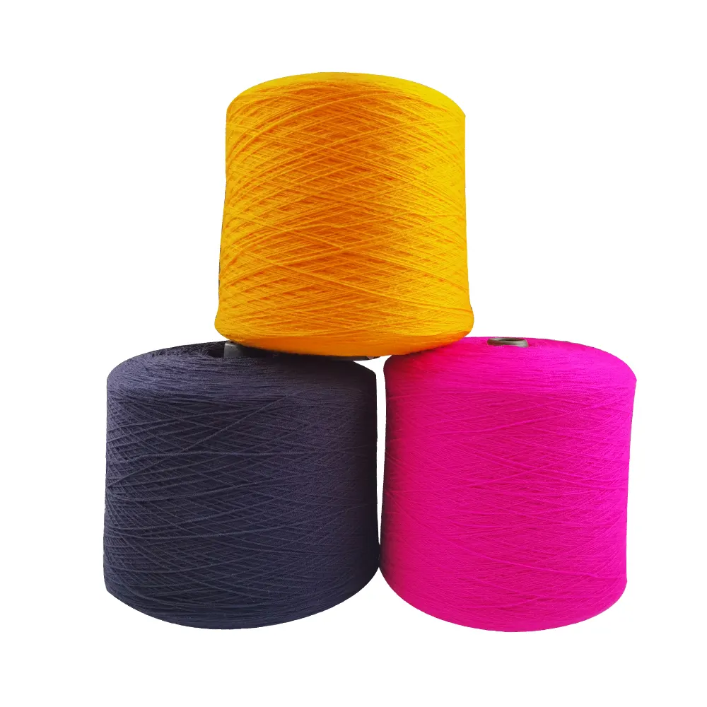 Fil à tricoter acrylique en vrac 32/2 anti-boulochage pour tapis touffetés