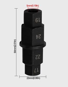Outil de serrage hexagonal pour axe de roue avant et arrière de moto 17/19/22/24mm - Product Image 3