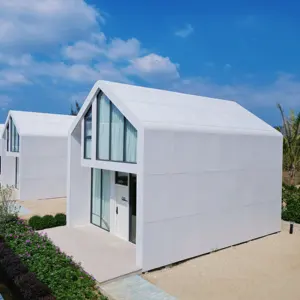 Kostengünstiges modulares tragbares vorgefertigtes Haus Wohnen Containerhaus mit leichter Stahlkonstruktion Rahmen