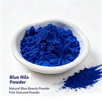 Poudre de Nila Bleue Marocaine en Gros, Qualité Cosmétique, Pigment Végétal Pur et Naturel pour Masques de Soin de la Peau, Conditionnée en Bouteilles