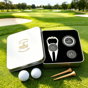 Set de Regalo de <span class=keywords><strong>Golf</strong></span> para Minoristas en Línea: Marcador de Pelota con Impresión por Sublimación, Herramienta Premium para Reparar Divots de <span class=keywords><strong>Golf</strong></span>, Fichas de Póker Híbridas - Product Image 5