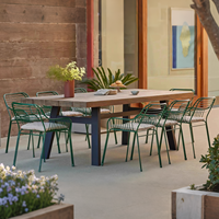 Ensemble table et chaises d'extérieur design nordique pour cour, balcon, terrasse, hôtel, gîte, mobilier de loisirs extérieur