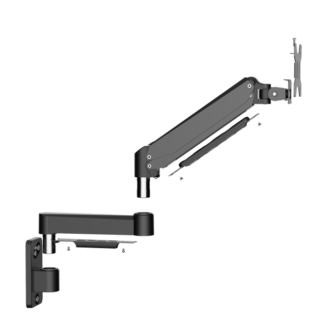 WMX2 Single Monitor Arm Wall Mount 13"-32"  Gas Spring Arm  VESA Mount 100X100mm