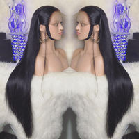 Extensiones de Cabello Humano Brasileño de Visón al por Mayor, Paquetes de Cabello Humano Baratos, Pelucas de Cabello Humano con Encaje Completo, Pelucas con Encaje Frontal HD para Mujeres Negras