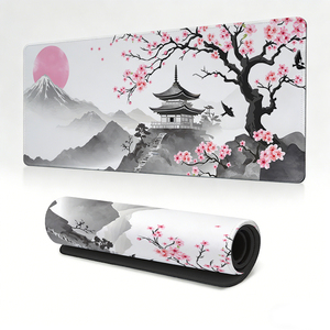 Alfombrilla de Juego Japonesa con Diseño del Monte <span class=keywords><strong>Fuji</strong></span>, Alfombrilla de Ratón Grande para Gamers, Alfombrilla Extendida Resistente de 31.5"x15.7" con Bordes Cosidos - Product Image 5