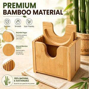 Wooden Bread Slicing <b>Box</b> 5 Loaf Capacity Bagel Muffin <b>Roll</b> Cutter Storage Kitchen Baking <b>Tool</b> - Product Image 4