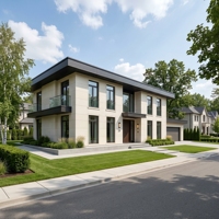 Villa modulaire préfabriquée en acier à deux étages, 3 chambres, moderne, à installation rapide et à faible coût, pour usage hôtelier et résidentiel