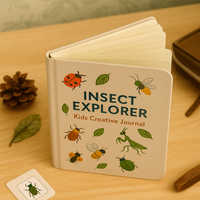 LABON Insect Explorer A5 Kinder Kreativ journal Nature Theme Notizbuch für Bug Observation Zeichnen und Schreiben von Abenteuern