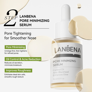 Set de Cuidado de la Piel Lanbena, Sérum Reductor de Poros y Tiras para Limpiar los Poros de la Nariz, Dos en Uno, 30G/15ml - Product Image 3