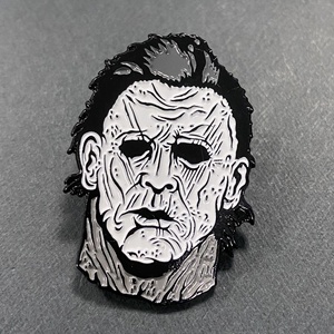 Spilla in metallo pressato con smalto morbido, motivo 'Bad Cop Head Corpse Bone Man' - Product Image 6