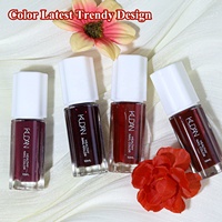 Vernis à ongles pelable KUDAN Square New Trend, application facile, longue tenue, teintes rouge foncé, marque privée, fournitures pour salons