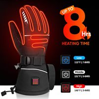 Gants de ski d'hiver en coton chauffant rechargeable pour hommes 7.4V 3200mAh pour sports de plein air, moto et snowboard
