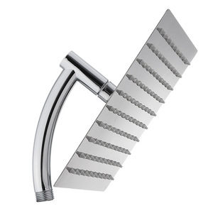 QY Stainless Steel Square <b>Shower</b> <b>Head</b> 20cm Rain Spray Wall Mount <b>Shower</b> Set 1.5M Hose for Home Bathroom - Product Image 5