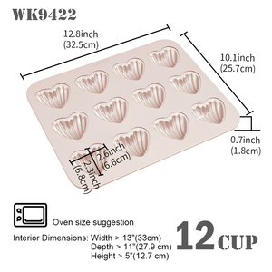 Molde antiadherente de acero al carbono para hornear champán dorado, 12 tazas, molde para pastel de castaño, molde para pastel en forma de castaño - Product Image 6