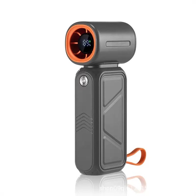 2026 High-Speed Turbo USB Rechargeable Portable Fan 8000mAh Power Bank Handheld Five for Outdoor Hotel Car Use Hot Selling