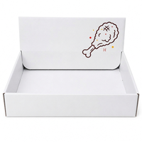 Caja de Papel Corrugado Plegable Personalizada para Comida para Llevar, Caja con Asa para Waffles, Caja para Sándwiches de Pollo