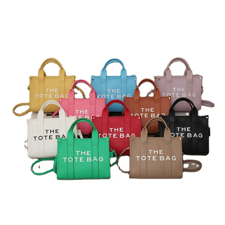 Wanita desainer Pu tas mewah wanita cetakan huruf selempang tas tangan dompet Tote tas tangan