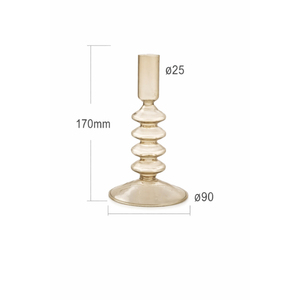 Ensemble de porte-bougies coniques en verre borosilicate côtelé de style nordique, verre résistant à la chaleur de haute qualité, fait à la main, décoration de Noël pour la maison - Product Image 1