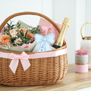 Paquete <span class=keywords><strong>de</strong></span> 10 Tarjetas <span class=keywords><strong>de</strong></span> Papel con Mini Lazo Rosa y Azul, Tarjetas <span class=keywords><strong>de</strong></span> Visita Pequeñas, Notas <span class=keywords><strong>de</strong></span> Agradecimiento para Tiendas y Restaurantes - Product Image 3