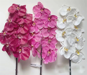 Calidad Premium 8 cabezas Real Touch látex Faux Artificial Phalaenopsis orquídeas para sala de estar <span class=keywords><strong>orquídea</strong></span> decoración flor - Product Image 1