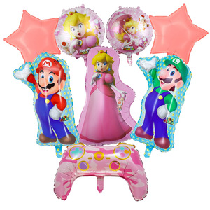 Jeu de <span class=keywords><strong>dessin</strong></span> <span class=keywords><strong>animé</strong></span> <span class=keywords><strong>Mario</strong></span> Peach Princess Birthday Party Decoration Aluminum <span class=keywords><strong>Film</strong></span> Balloon Set - Product Image 5