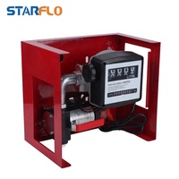 STARFLO Pompe de transfert de carburant diesel kérosène à huile usagée de 40 LPM à batterie portable 12 V de petite taille avec tuyau et débitmètre