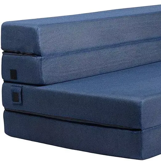 Vierfach gefaltete Schaum matratze Komfort PU-Schaum Memory Foam Matratze Leinen Stoff Out Cover Sofa Platz sparen Einfache Aufbewahrung Home Bett