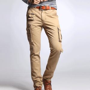 Pantalon cargo multi-poches de voyage et de randonnée OEM pour hommes, avec fermeture éclair amovible - Product Image 1