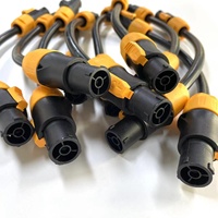 Connecteur Powercon étanche basse tension 250V 20A IP65, câble Powercon marin Seetronic 14AWG à âme en cuivre, orange