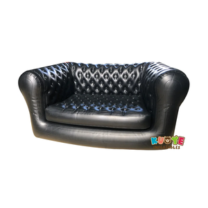 दो सीटों के साथ काले सफेद इंफ्लेटेबल चेस्टरफील्ड सोफा - Product Image 1