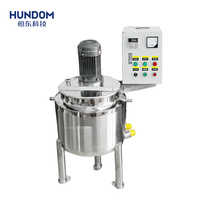 Machine émulsifiante électrique à double couche sanitaire, pour liquides, shampoings, crèmes, avec cuve homogénéisatrice et boîtier de commande