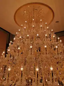 Modern Maria Theresa Crystal Chandelier Large Hotel Project Hall Lamp Golden Classic Lobby Ceiling Large Crystal Pendant Lights