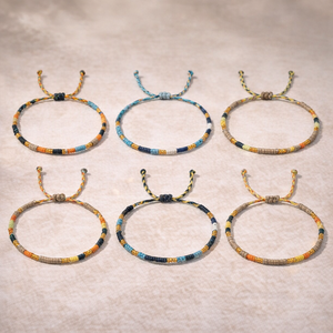 Pulsera de la Amistad Resoul Ultra Delgada con Cordón Trenzado, Apilable, Estilo Boho Surfer, Joyería de Hilo Trenzado, Regalo de Verano para Mujer - Product Image 1