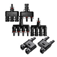 Adaptateur de panneau solaire 4-en-1 NSPV, connecteur de contact en cuivre compatible photovoltaïque de type T, mâle/femelle