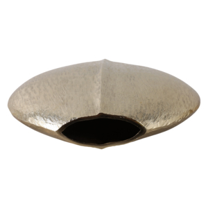 Vaso rotondo moderno in metallo con finitura in alluminio glamour per soggiorno, ufficio, centrotavola decorativo. - Product Image 6