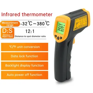 Thermomètre numérique à affichage LCD IR AR320 -32~380°C (-26~716°F) Pistolet laser sans contact Résolution 0,1°C/0,1°F - Product Image 2