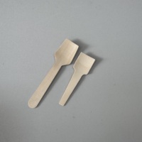 Cuillère carrée en bois de bouleau de 70 mm et 95 mm, jetable, de haute qualité, pour la crème glacée et les gâteaux, pour la maison, l'hôtel, le restaurant