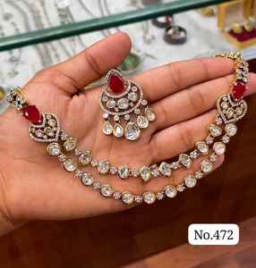 Fabricant indien de bijoux de mariée élégants Kundan blancs de qualité supérieure pour fille - Product Image 3