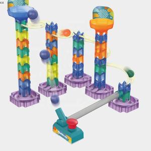 Juego de carreras de mármol, juguetes educativos para niños, creativos, Diy, pista de laberinto, Rodante, montaje Diy, juguetes de ladrillo, juegos de bloques de construcción - Product Image 1