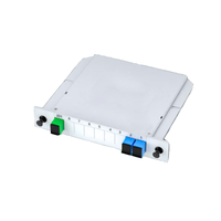 Splitter PLC Plug-in SC UPC 1*2 Berkualitas Tinggi, Kaset LGX Serat Optik untuk Jaringan FTTH GPON EPON 5G