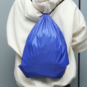 Wholesale Custom Logo Plain Polyester <b>Drawstring</b> <b>Backpack</b> Eco-Friendly Sport School Shopping Carry Bag Novelty Gift Features - Product Image 4