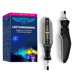 12V 오토바이 방수 조타 램프 수정 부속품 전기 스쿠터 LED 회전 램프