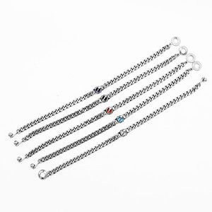 yunnique Steel Wings Titanium Steel Chain <b>Bracelet</b> With <b>Red</b> Gem Bezel Setting Fashion Jewelry For Men And Women - Product Image 4