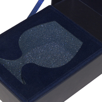 Bandeja de inserción de papel de cartón rígido, elegante laminación mate en relieve, Perfume, copa de vino, caja de vela, embalaje para fragancia