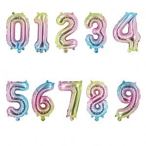 Globos de Número Metalizados de 16 Pulgadas en Varios Colores para Decoración de Fiestas, Precio al por Mayor - Product Image 1