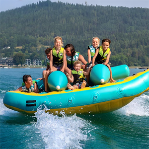 Bateau gonflable en PVC épais, type « banane aquatique », pour la navigation en mer, le surf, le « poisson volant » disco, les jouets de remorquage, la moto aquatique, le bateau rapide - Product Image 1