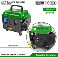 CE 450W Tragbarer Benzin generator Set Preis Teile Motor Gasgenerator Heimgebrauch Kleine Mini Power Elektro-Benzin generatoren