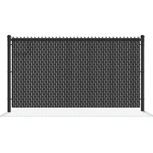 Chain Link Fence Garden Privacy Fence with UPVC Ridged Slats